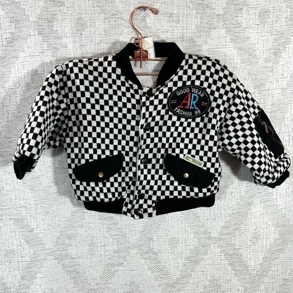 Other - Topway kids checkered bomber button snap jacket size 2